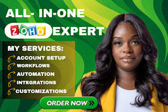 setup zoho crm zoho one zoho books zoho inventory salesiq automation expert