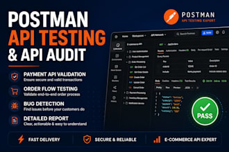 audit and test your ecommerce API with postman
