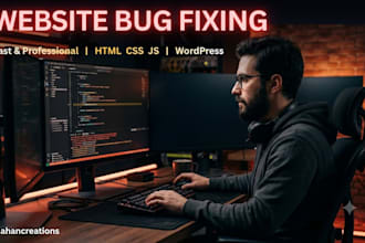 fix bugs and errors on your HTML CSS javascript or wordpress site fast