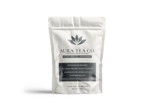 create premium minimal matcha or tea pouch design