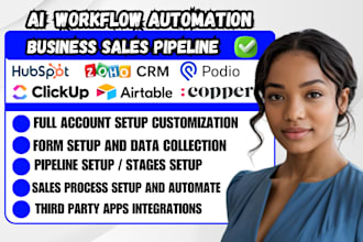 build ai workflow automation CRM dashboard on clickup airtable hubspot zoho odoo