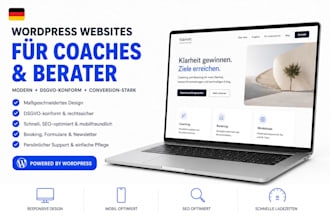 design a professional wordpress business website for coaches and consultants