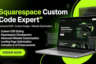 create squarespace custom code, squarespace design, squarespace developer