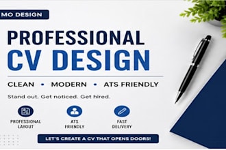 design a professional, modern CV and resume