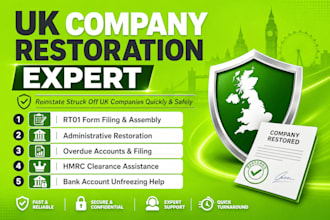 do UK company restoration and reinstate a struck off company