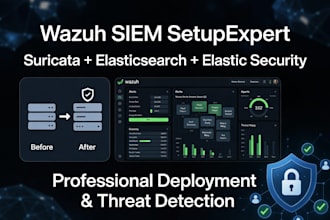 setup wazuh, suricata, elasticsearch, siem, elastic security