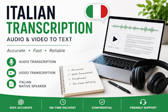 transcribe italian audio and video accurately