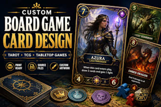 design custom board game cards tarot cards and tabletop game art