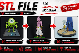 l design custom stl files ,miniatures and models
