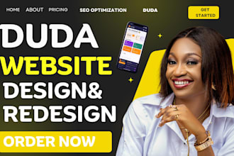 design and develop a professional duda website with SEO optimization