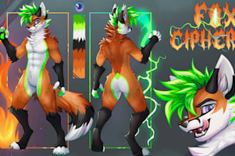draw ya furry fursona character furry avi reference sheet anthro art commission