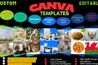design modern canva templates for social media and business
