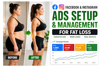 setup and manage fat loss facebook ads instagram ads metabolic weight loss ads