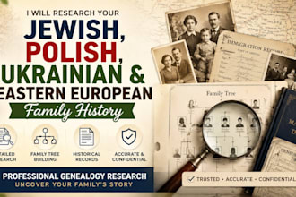 do genealogy research on your jewish, eastern europe, ukrain polish heritage