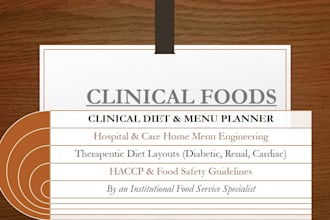 design clinical menus and therapeutic diet plans