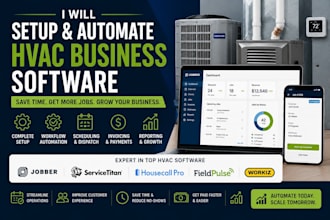 setup automate jobber servicetitan housecall pro fieldpulse workiz jobber hvac
