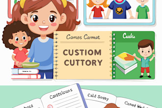 design custom worksheets and activity book for school kids