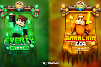 create a professional minecraft lobby banner