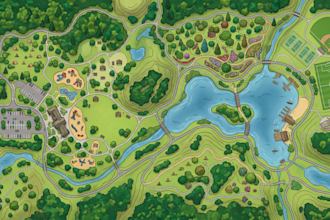 campground map, rv park map, site plan, park layout, camping map, recreation map