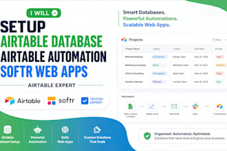 setup airtable database airtable automation softr web apps airtable expert