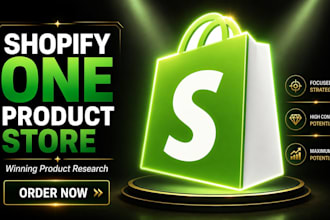 build shopify one product winning product  store shopify website dropshipping