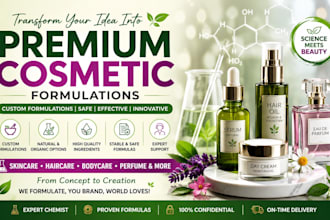 formulate cosmetics, beauty creams, lotions and make up products as a chemist