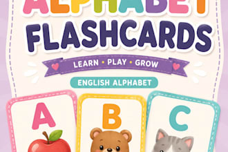 create english and spanish alphabet flashcards