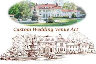 create a wedding venue portrait for invitations