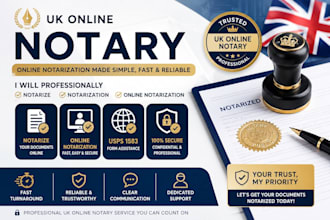 provide UK online notary, notarization and usps 1583 services