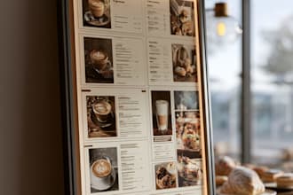 design amazing editable food restaurant menu