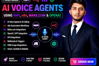 build ai voice agent using vapi, n8n and make and openai