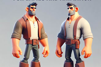 create 3d stylized character model for games and animation