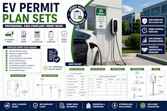 ev permit plan ev charger permit evse design load calculation ev charging permit