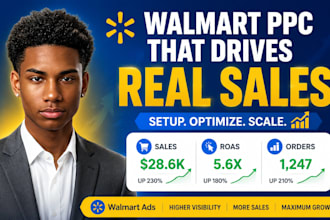 setup and manage walmart PPC ads campaigns to boost sales