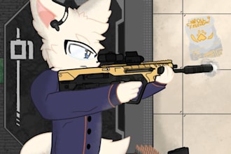 draw a half body profile of your fursona sfw or nsfw
