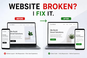 fix HTML CSS bugs and responsive issues on your website