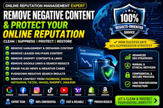 remove negative harrasing defaming content from social media