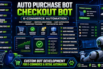 develop auto checkout bot pokemon bot auto