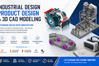 do industrial design, product design and 3d cad modeling services