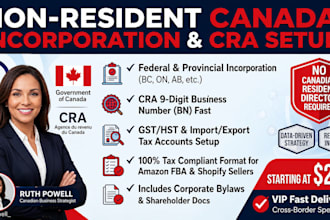 register your canada corporation for non residents and cra number
