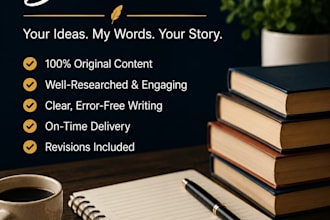 professionally ghostwrite your book, ebook, story, or chapter