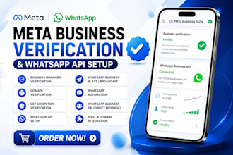 verify meta business, business manager, whatsapp api setup, domain verification