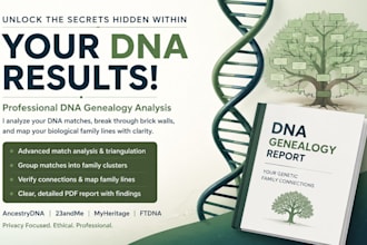 analyze your dna results and build your family tree