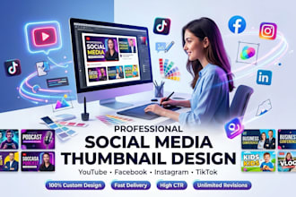 make viral high CTR thumbnails for youtube tiktok and instagram
