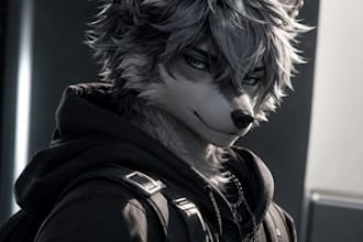 create a custom furry avatar fursona furry profile picture vrchat avater