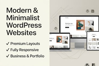 develop a modern responsive website or portfolio