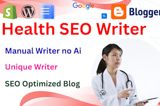 write SEO health blog post and wellness article