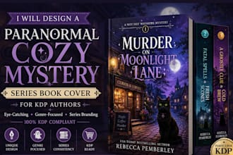 design a cozy mystery book cover for your paranormal or witch KDP series