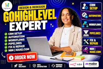setup gohighlevel CRM automation fix workflows pipelines n8n make com automation