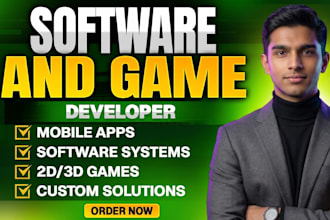 develop custom software systems and mobile games